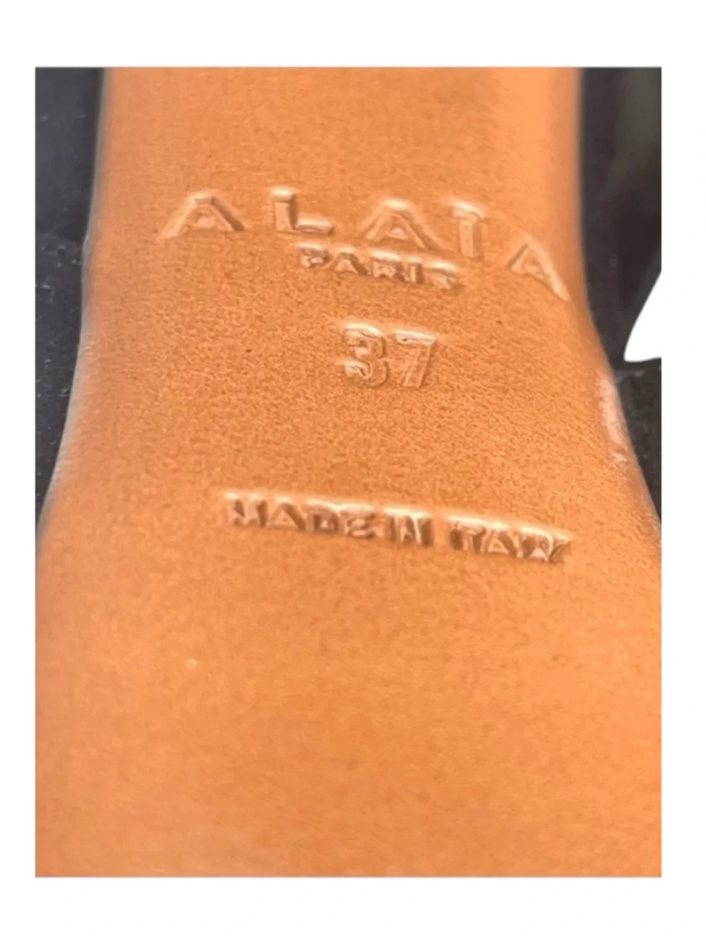 Alaia 𖦹 Cut Out Peep Toe Platform Stiletto Heel Sandals 𖦹 Black Suede 𖦹 37